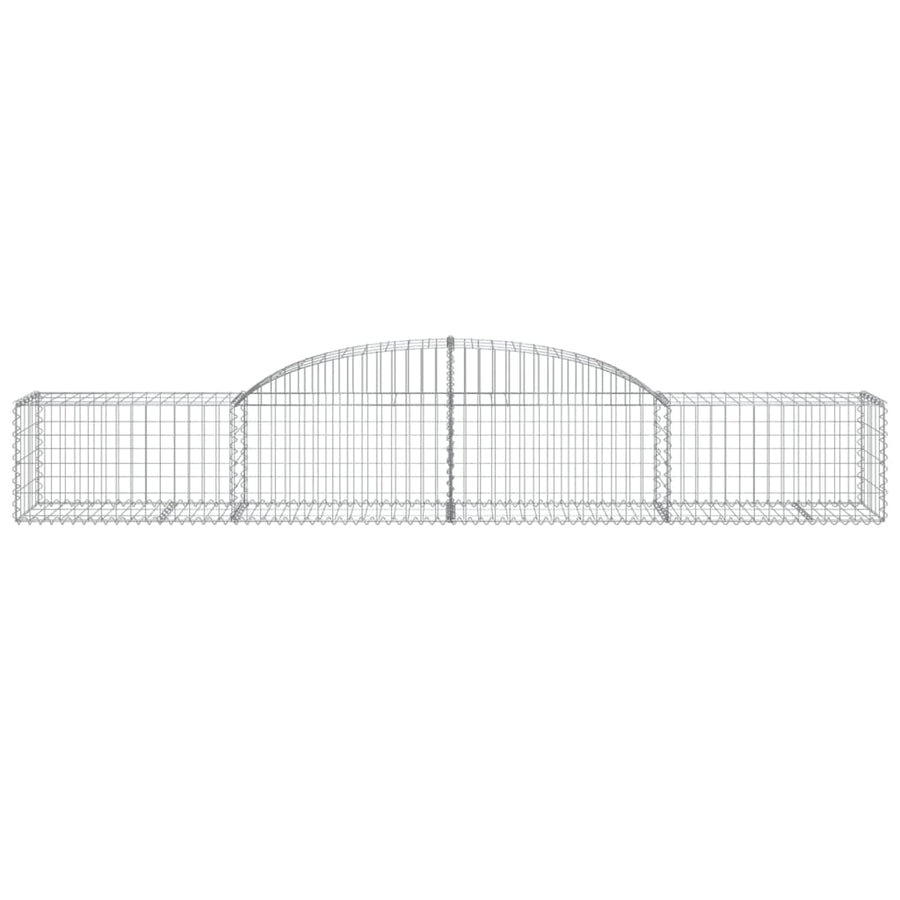 Schanskorven 9 st gewelfd 300x50x40/60 cm gegalvaniseerd ijzer 9 300 x 50 x 40/60 cm