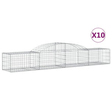 Schanskorven 10 st gewelfd 300x50x40/60 cm gegalvaniseerd ijzer 10 300 x 50 x 40/60 cm