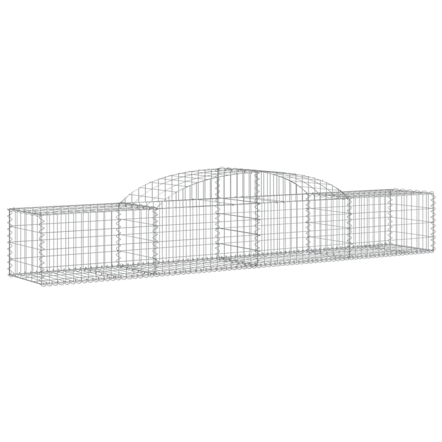 Schanskorven 10 st gewelfd 300x50x40/60 cm gegalvaniseerd ijzer 10 300 x 50 x 40/60 cm