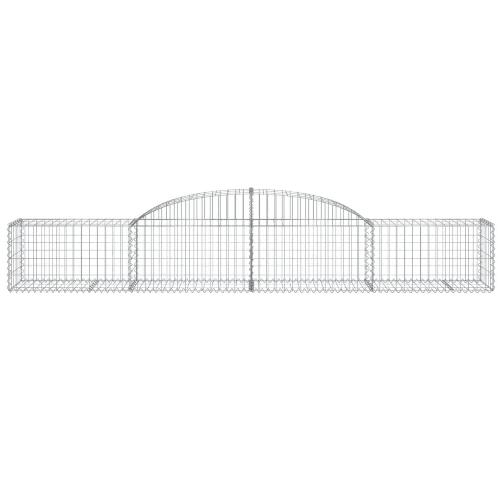 Schanskorven 10 st gewelfd 300x50x40/60 cm gegalvaniseerd ijzer 10 300 x 50 x 40/60 cm