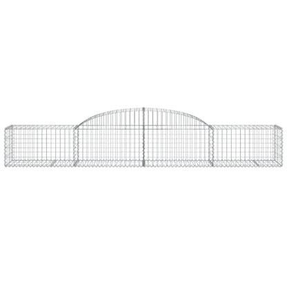 Schanskorven 10 st gewelfd 300x50x40/60 cm gegalvaniseerd ijzer 10 300 x 50 x 40/60 cm