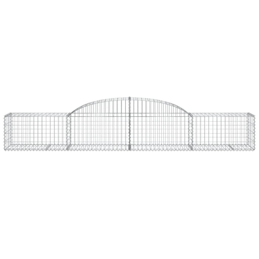Schanskorven 10 st gewelfd 300x50x40/60 cm gegalvaniseerd ijzer 10 300 x 50 x 40/60 cm