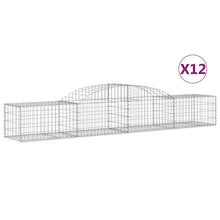 Schanskorven 12 st gewelfd 300x50x40/60 cm gegalvaniseerd ijzer 12 300 x 50 x 40/60 cm