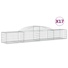 Schanskorven 17 st gewelfd 300x50x40/60 cm gegalvaniseerd ijzer 17 300 x 50 x 40/60 cm