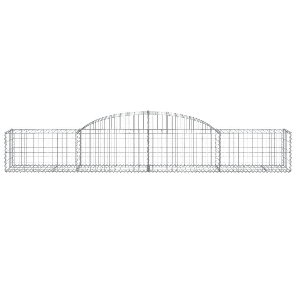 Schanskorven 17 st gewelfd 300x50x40/60 cm gegalvaniseerd ijzer 17 300 x 50 x 40/60 cm