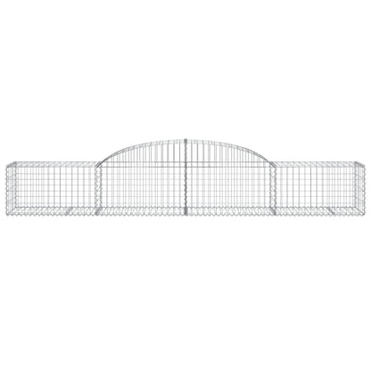Schanskorven 17 st gewelfd 300x50x40/60 cm gegalvaniseerd ijzer 17 300 x 50 x 40/60 cm