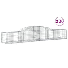 Schanskorven 20 st gewelfd 300x50x40/60 cm gegalvaniseerd ijzer 20 300 x 50 x 40/60 cm