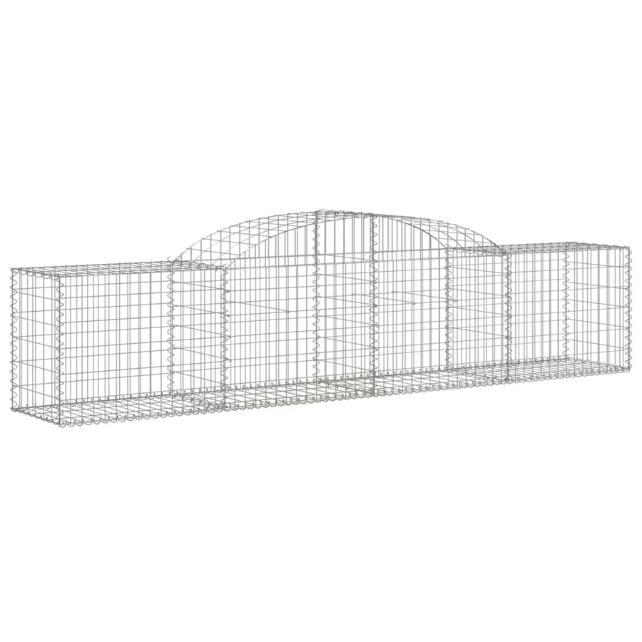Schanskorven 3 st gewelfd 300x50x60/80 cm gegalvaniseerd ijzer 3 300 x 50 x 60/80 cm