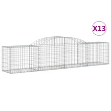 Schanskorven 13 st gewelfd 300x50x60/80 cm gegalvaniseerd ijzer 13 300 x 50 x 60/80 cm
