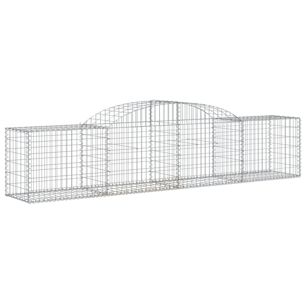 Schanskorven 15 st gewelfd 300x50x60/80 cm gegalvaniseerd ijzer 15 300 x 50 x 60/80 cm