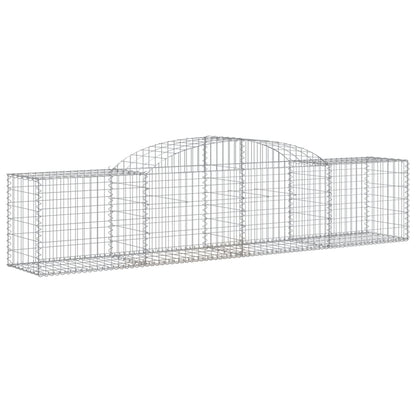 Schanskorven 15 st gewelfd 300x50x60/80 cm gegalvaniseerd ijzer 15 300 x 50 x 60/80 cm