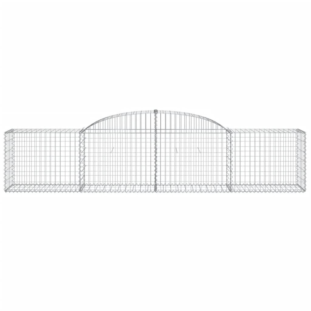 Schanskorven 15 st gewelfd 300x50x60/80 cm gegalvaniseerd ijzer 15 300 x 50 x 60/80 cm