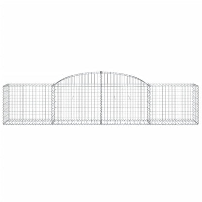 Schanskorven 15 st gewelfd 300x50x60/80 cm gegalvaniseerd ijzer 15 300 x 50 x 60/80 cm