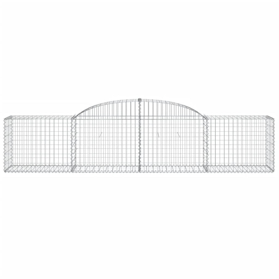Schanskorven 15 st gewelfd 300x50x60/80 cm gegalvaniseerd ijzer 15 300 x 50 x 60/80 cm