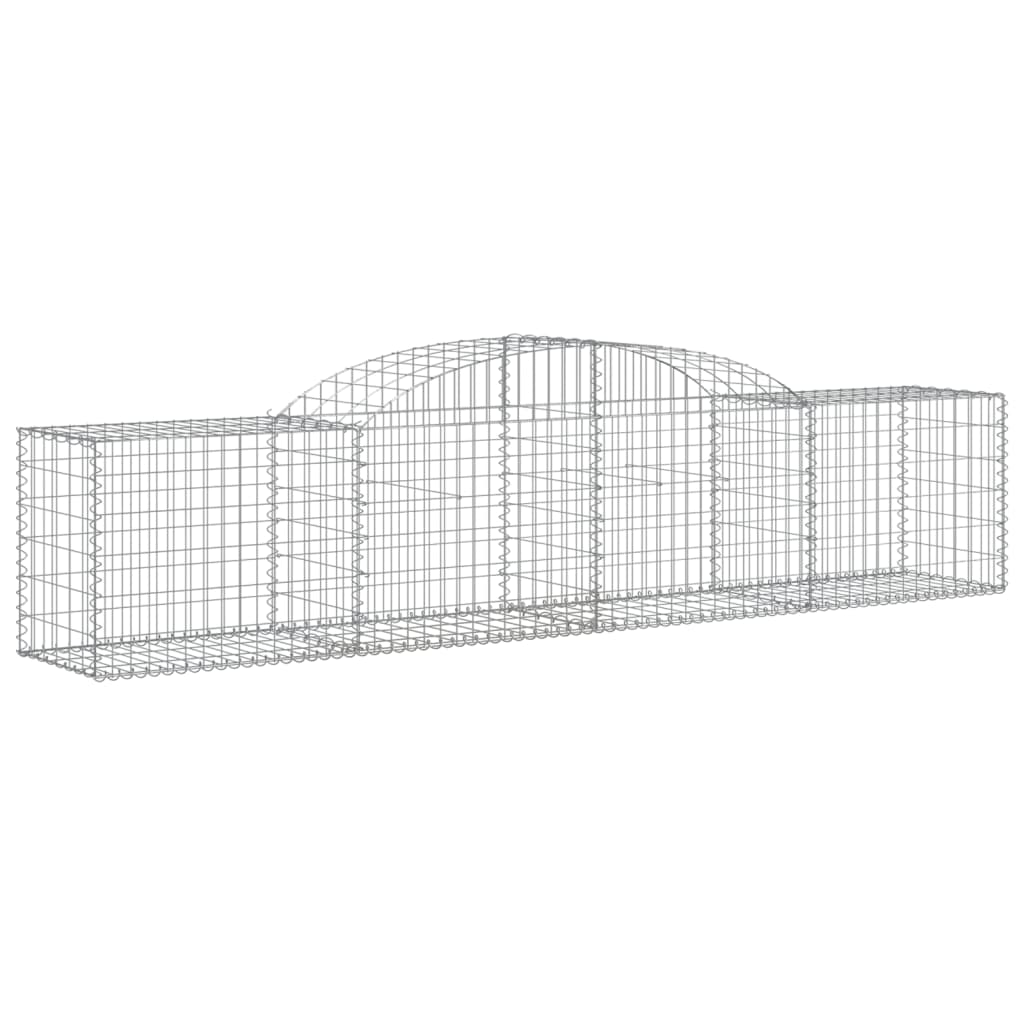 Schanskorven 17 st gewelfd 300x50x60/80 cm gegalvaniseerd ijzer 17 300 x 50 x 60/80 cm