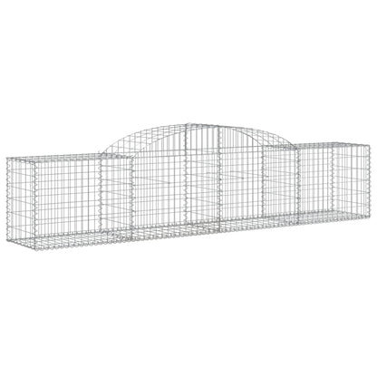 Schanskorven 17 st gewelfd 300x50x60/80 cm gegalvaniseerd ijzer 17 300 x 50 x 60/80 cm