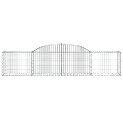 Schanskorven 17 st gewelfd 300x50x60/80 cm gegalvaniseerd ijzer 17 300 x 50 x 60/80 cm