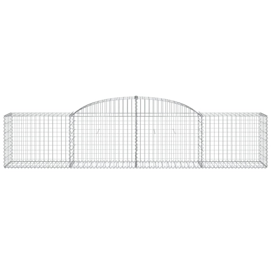 Schanskorven 25 st gewelfd 300x50x60/80 cm gegalvaniseerd ijzer 25 300 x 50 x 60/80 cm