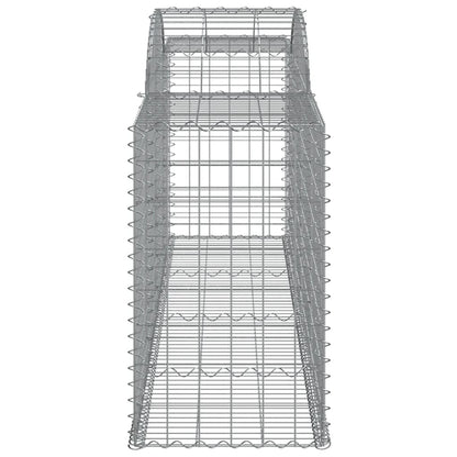Schanskorven 2 st gewelfd 300x50x80/100 cm gegalvaniseerd ijzer 2 300 x 50 x 80/100 cm