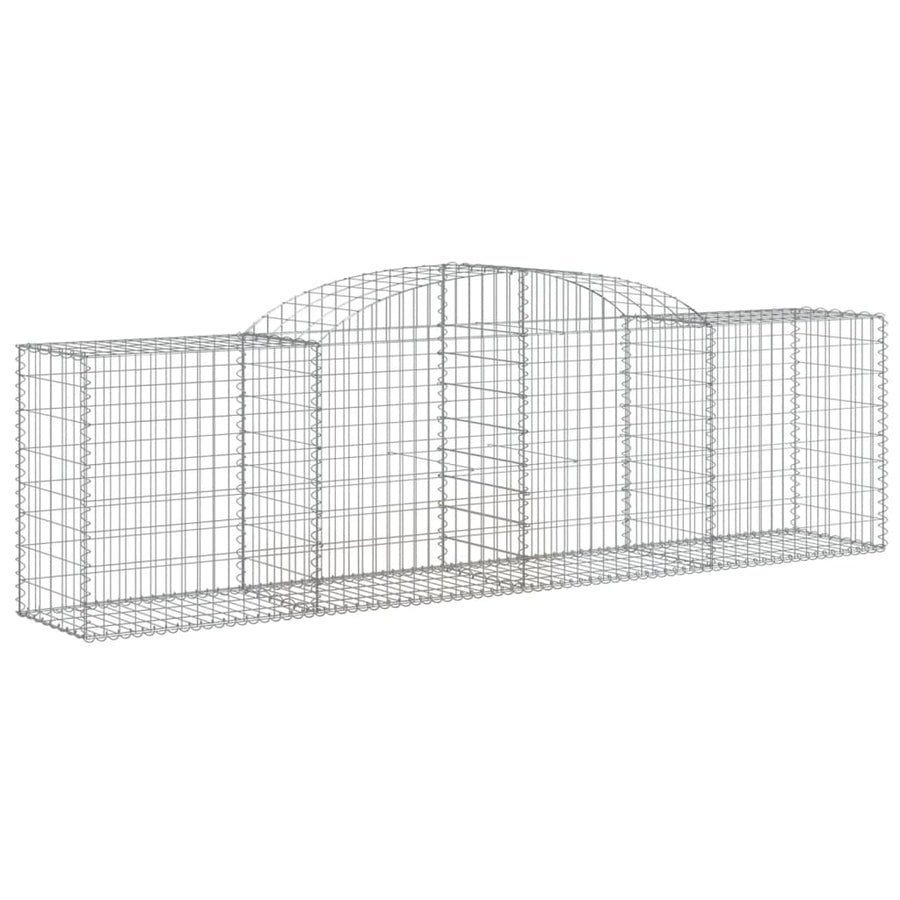 Schanskorven 3 st gewelfd 300x50x80/100 cm gegalvaniseerd ijzer 3 300 x 50 x 80/100 cm