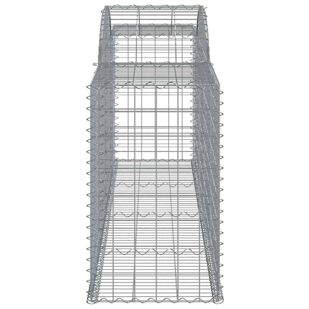 Schanskorven 8 st gewelfd 300x50x80/100 cm gegalvaniseerd ijzer 8 300 x 50 x 80/100 cm