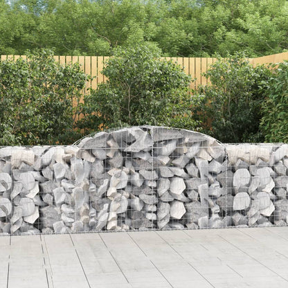 Schanskorven 8 st gewelfd 300x50x80/100 cm gegalvaniseerd ijzer 8 300 x 50 x 80/100 cm