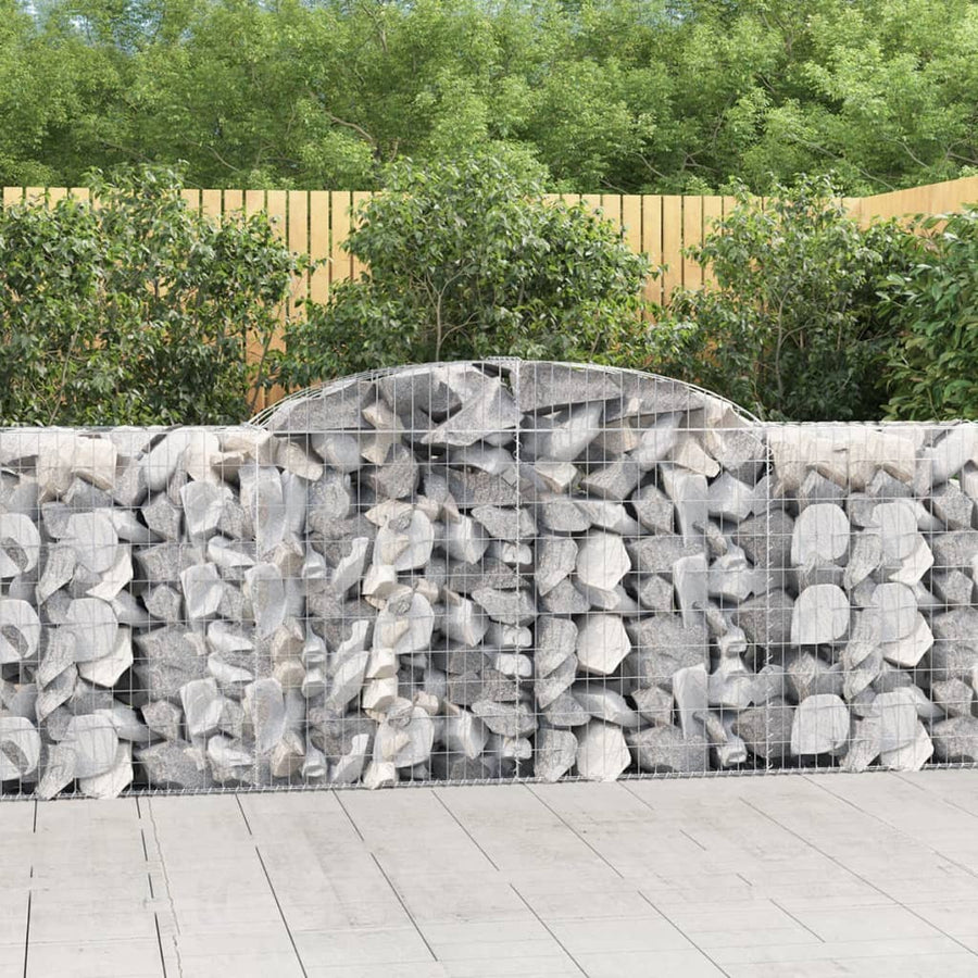Schanskorven 3 st gewelfd 300x50x100/120 cm ijzer 3 300 x 50 x 100/120 cm