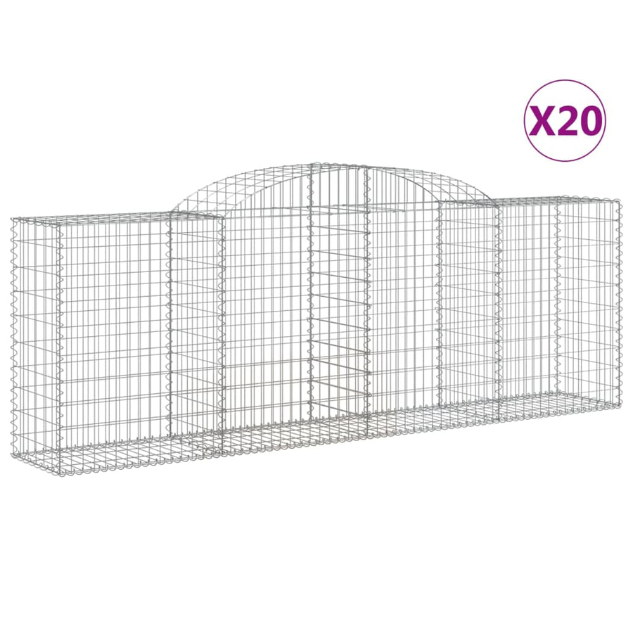 Schanskorven 20 st gewelfd 300x50x100/120 cm ijzer 20 300 x 50 x 100/120 cm
