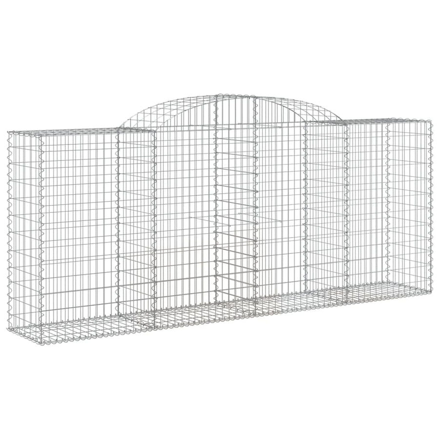 Schanskorven 5 st gewelfd 300x50x120/140 cm ijzer 5 300 x 50 x 120/140 cm