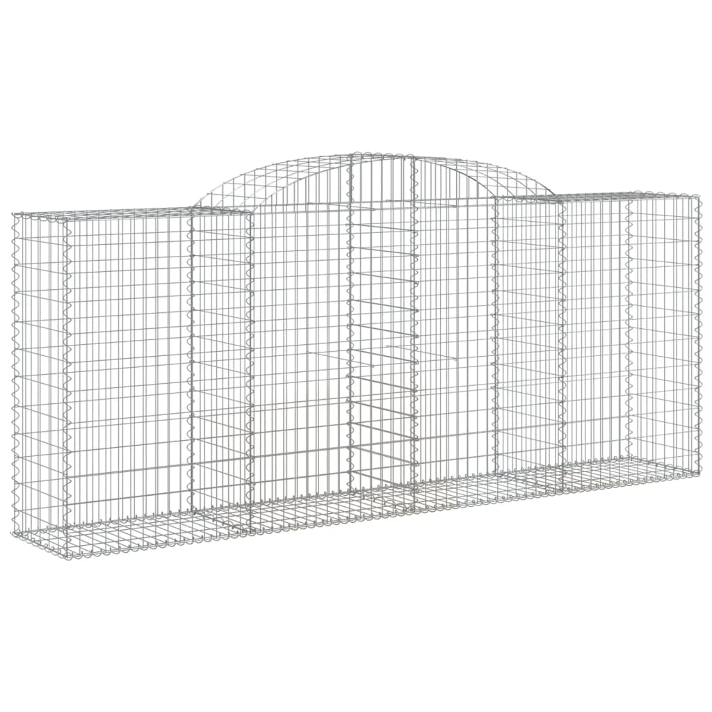 Schanskorven 7 st gewelfd 300x50x120/140 cm ijzer 7 300 x 50 x 120/140 cm