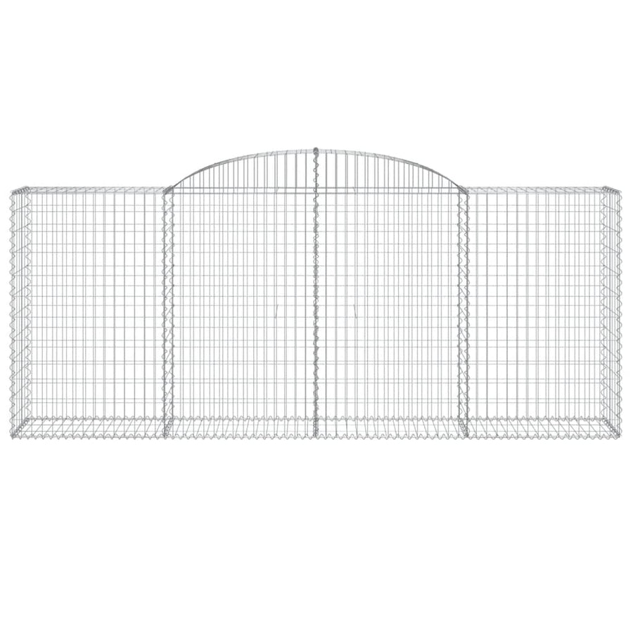 Schanskorven 8 st gewelfd 300x50x120/140 cm ijzer 8 300 x 50 x 120/140 cm