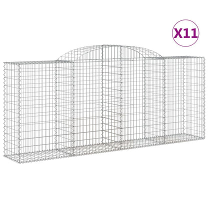 Schanskorven 11 st gewelfd 300x50x120/140 cm ijzer 11 300 x 50 x 120/140 cm