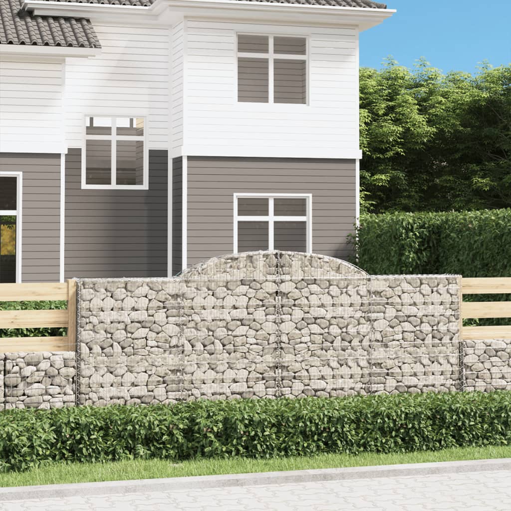 Schanskorven 12 st gewelfd 300x50x120/140 cm ijzer 12 300 x 50 x 120/140 cm