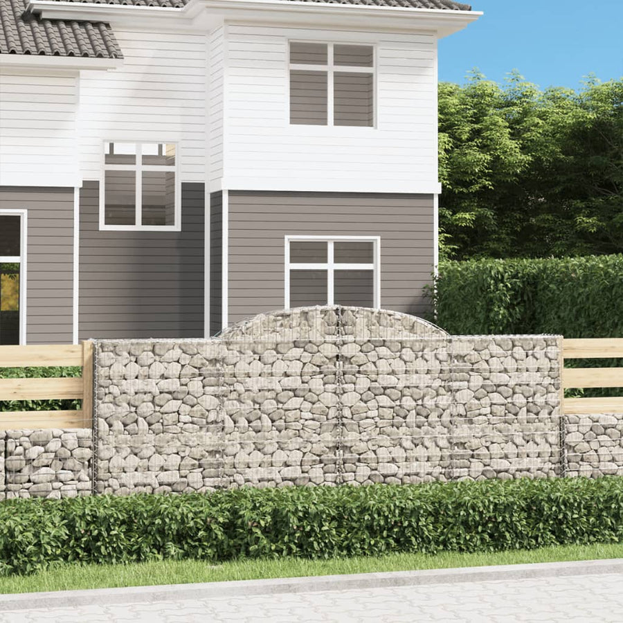 Schanskorven 12 st gewelfd 300x50x120/140 cm ijzer 12 300 x 50 x 120/140 cm