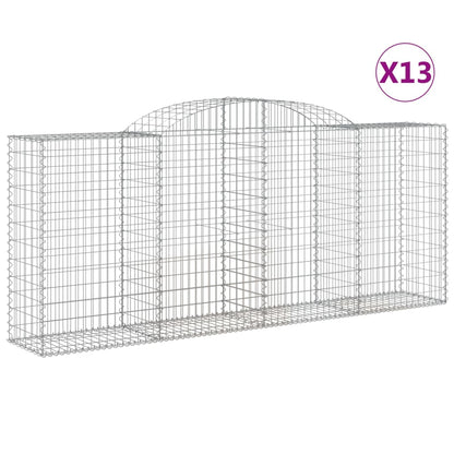 Schanskorven 13 st gewelfd 300x50x120/140 cm ijzer 13 300 x 50 x 120/140 cm