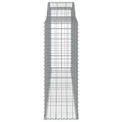 Schanskorven 4 st gewelfd 300x50x140/160 cm ijzer 4 300 x 50 x 140/160 cm