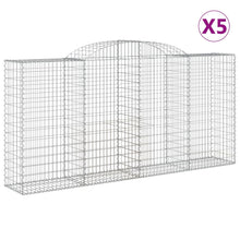Schanskorven 5 st gewelfd 300x50x140/160 cm ijzer 5 300 x 50 x 140/160 cm