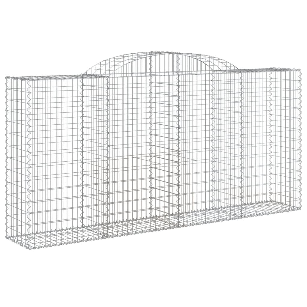 Schanskorven 7 st gewelfd 300x50x140/160 cm ijzer 7 300 x 50 x 140/160 cm
