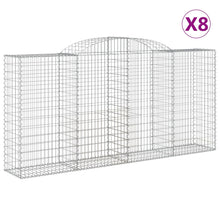 Schanskorven 8 st gewelfd 300x50x140/160 cm ijzer 8 300 x 50 x 140/160 cm