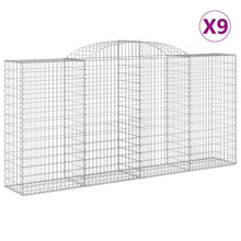 Schanskorven 9 st gewelfd 300x50x140/160 cm ijzer 9 300 x 50 x 140/160 cm
