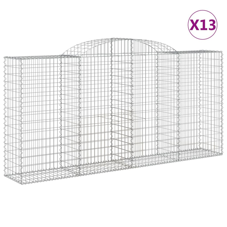 Schanskorven 13 st gewelfd 300x50x140/160 cm ijzer 13 300 x 50 x 140/160 cm