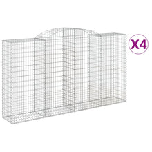 Schanskorven 4 st gewelfd 300x50x160/180 cm ijzer 4 300 x 50 x 160/180 cm