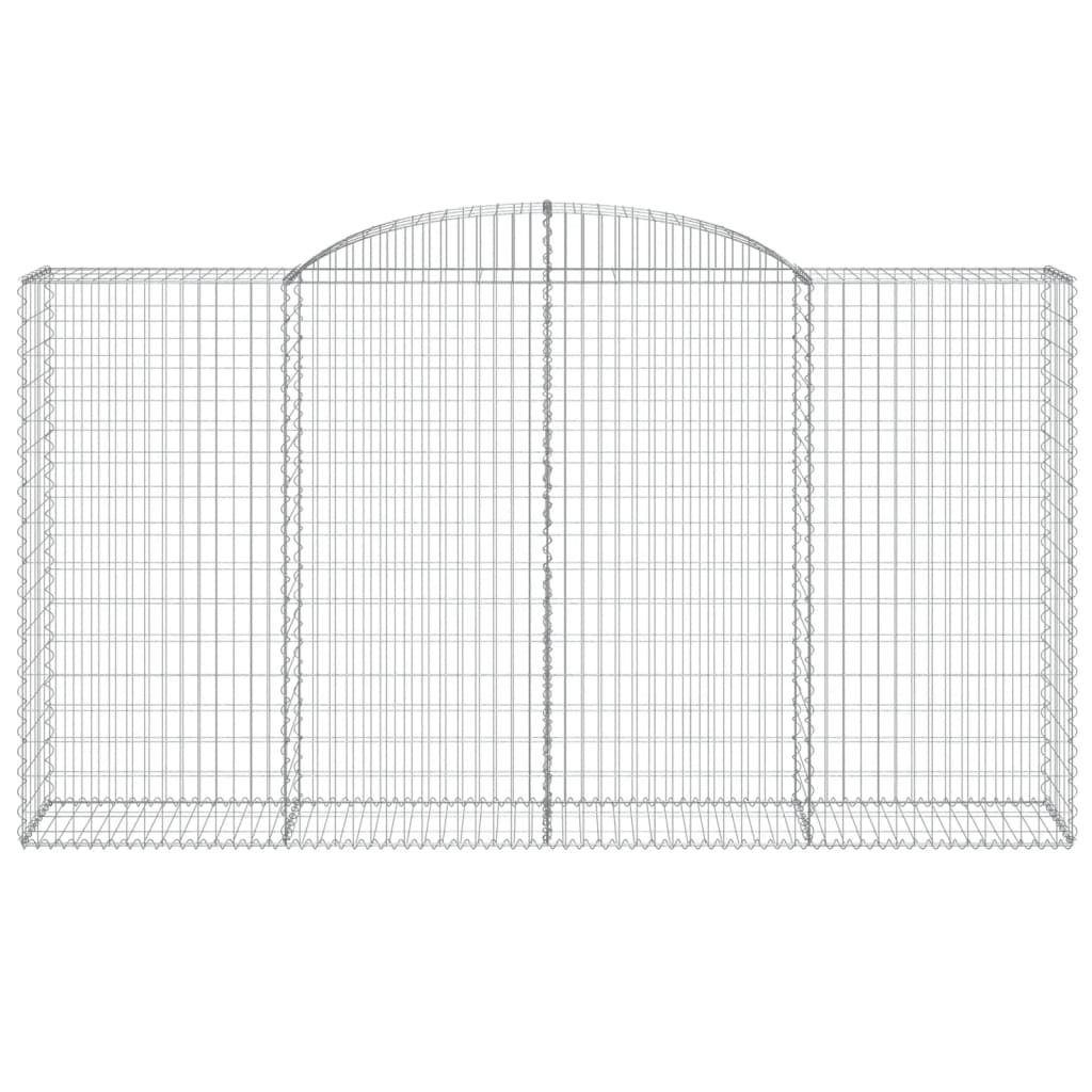 Schanskorven 4 st gewelfd 300x50x160/180 cm ijzer 4 300 x 50 x 160/180 cm