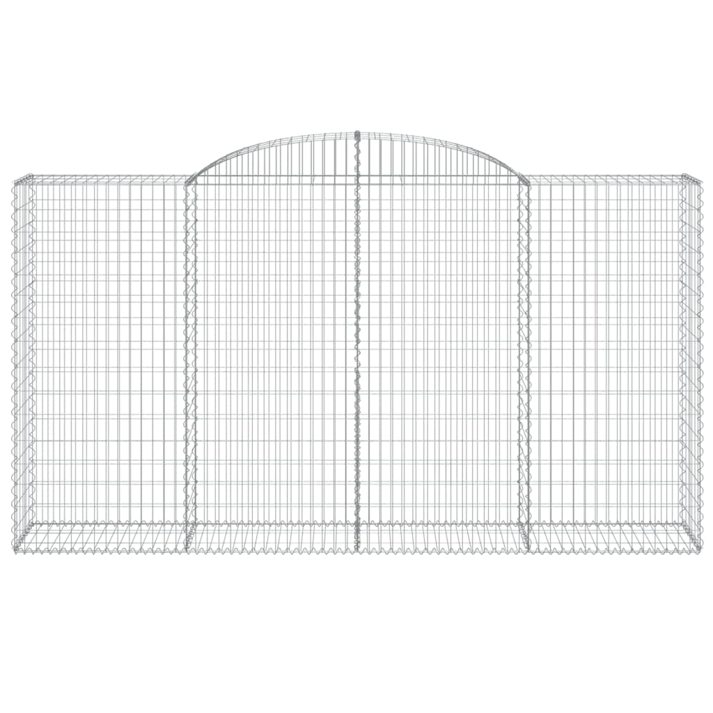 Schanskorven 5 st gewelfd 300x50x160/180 cm ijzer 5 300 x 50 x 160/180 cm