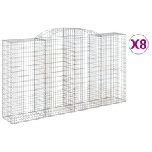 Schanskorven 8 st gewelfd 300x50x160/180 cm ijzer 8 300 x 50 x 160/180 cm
