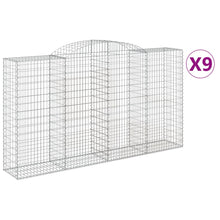 Schanskorven 9 st gewelfd 300x50x160/180 cm ijzer 9 300 x 50 x 160/180 cm