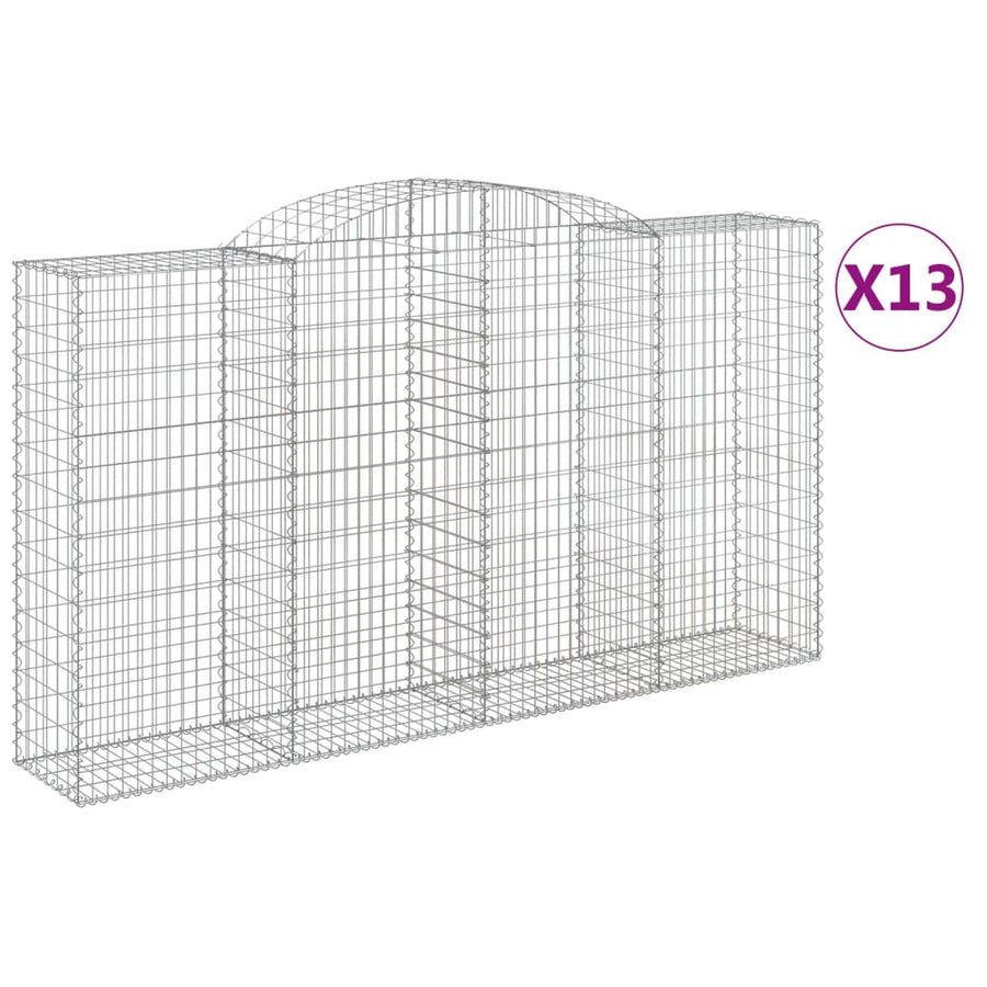 Schanskorven 13 st gewelfd 300x50x160/180 cm ijzer 13 300 x 50 x 160/180 cm