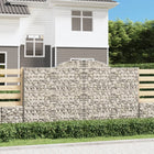 Gabion baskets 17 pcs arched 300x50x160/180 cm iron