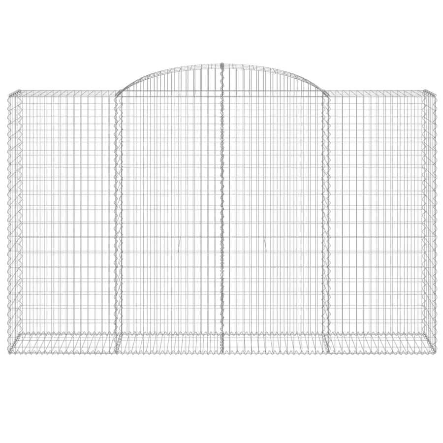 Schanskorven 2 st gewelfd 300x50x180/200 cm ijzer 2 300 x 50 x 180/200 cm