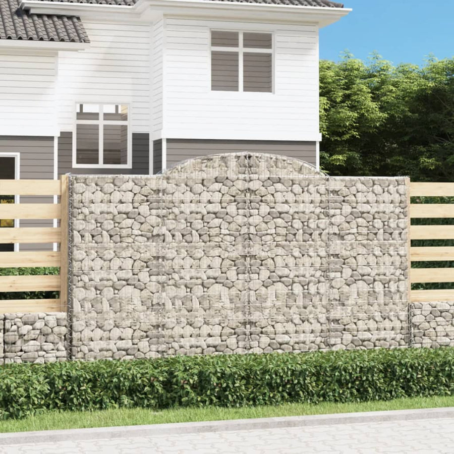 Schanskorven 2 st gewelfd 300x50x180/200 cm ijzer 2 300 x 50 x 180/200 cm